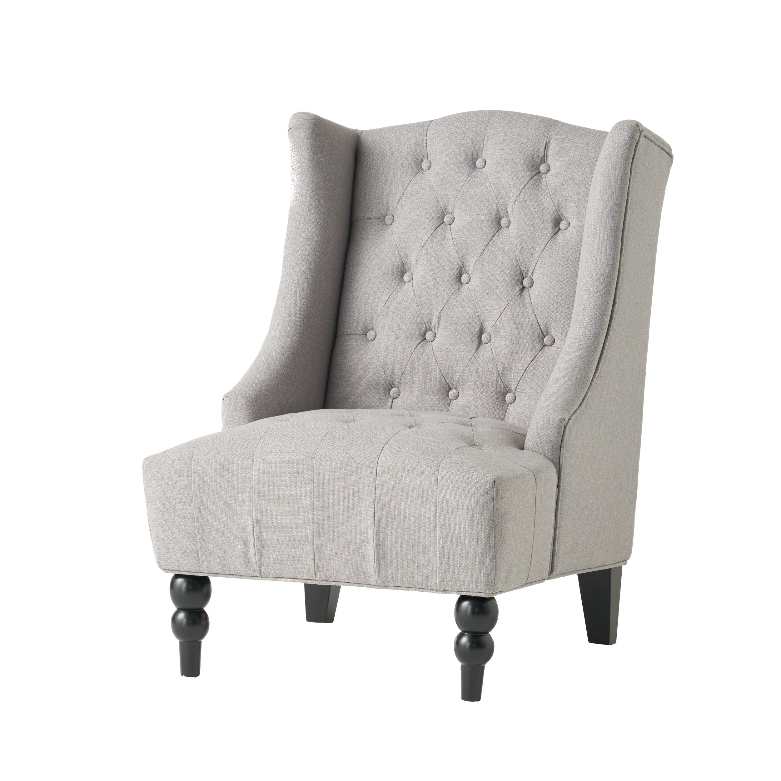 Clarice Fabric High Back Wingback  Accent Chair