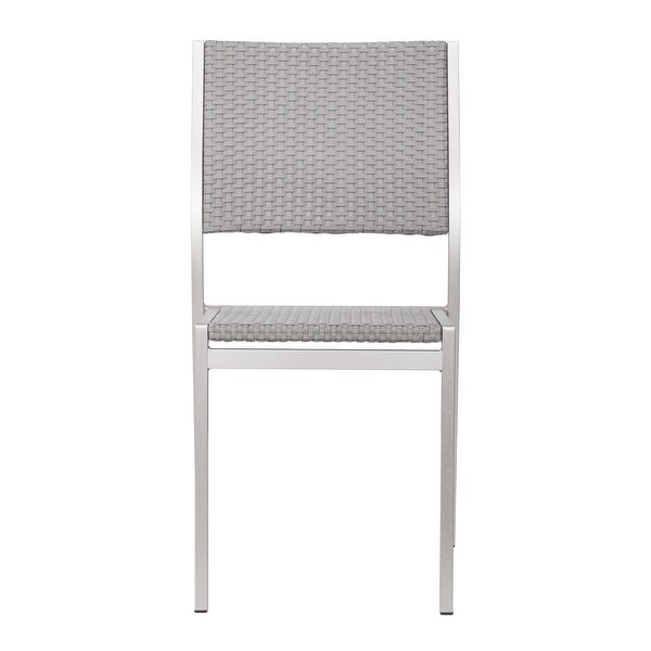 Elk Vista Armless Chair (Set of 2) Gray and Silver