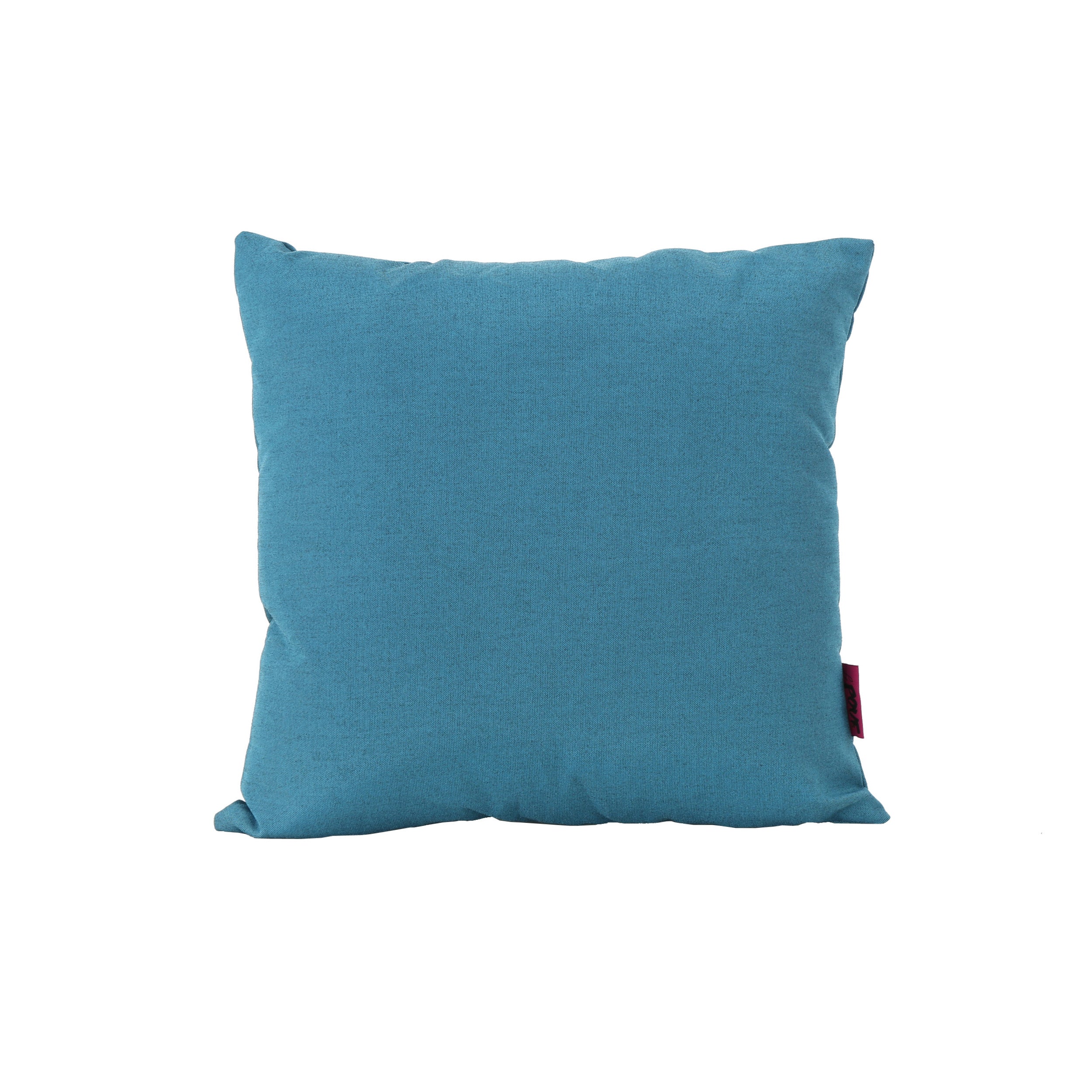 Misty Indoor Teal Water Resistant Small Square Throw Pillow