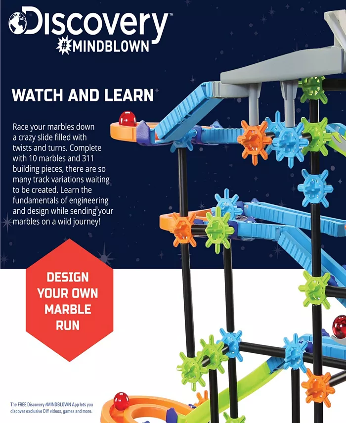 Discovery #MINDBLOWN Marble Run 321 Piece Construction Set