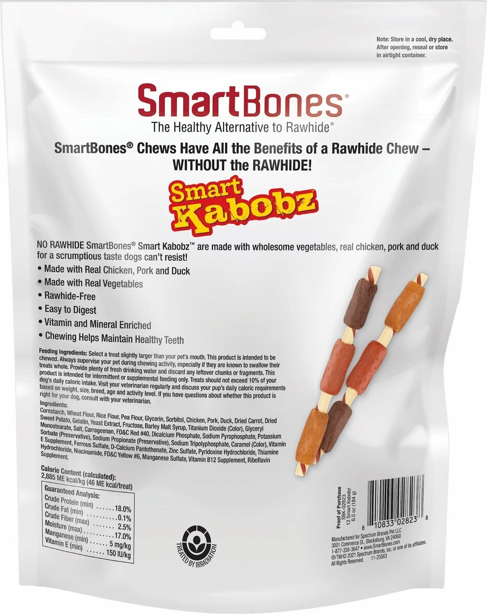 SmartBones Kabobz Tripe Meat Flavor Dog Treats