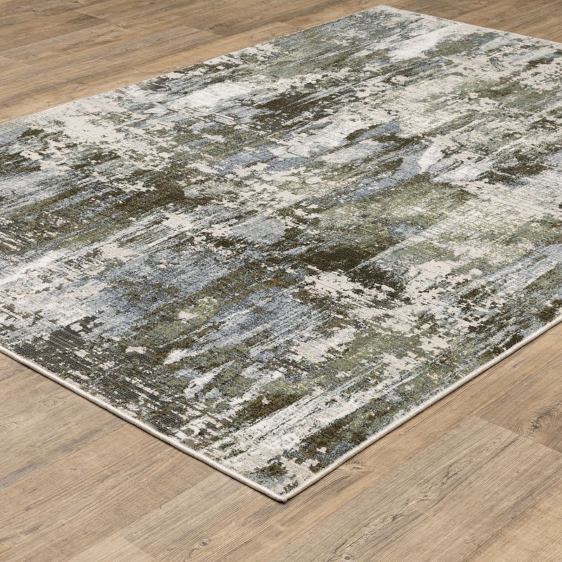 StyleHaven Cameron Glacier Distressed Abstract Area Rug