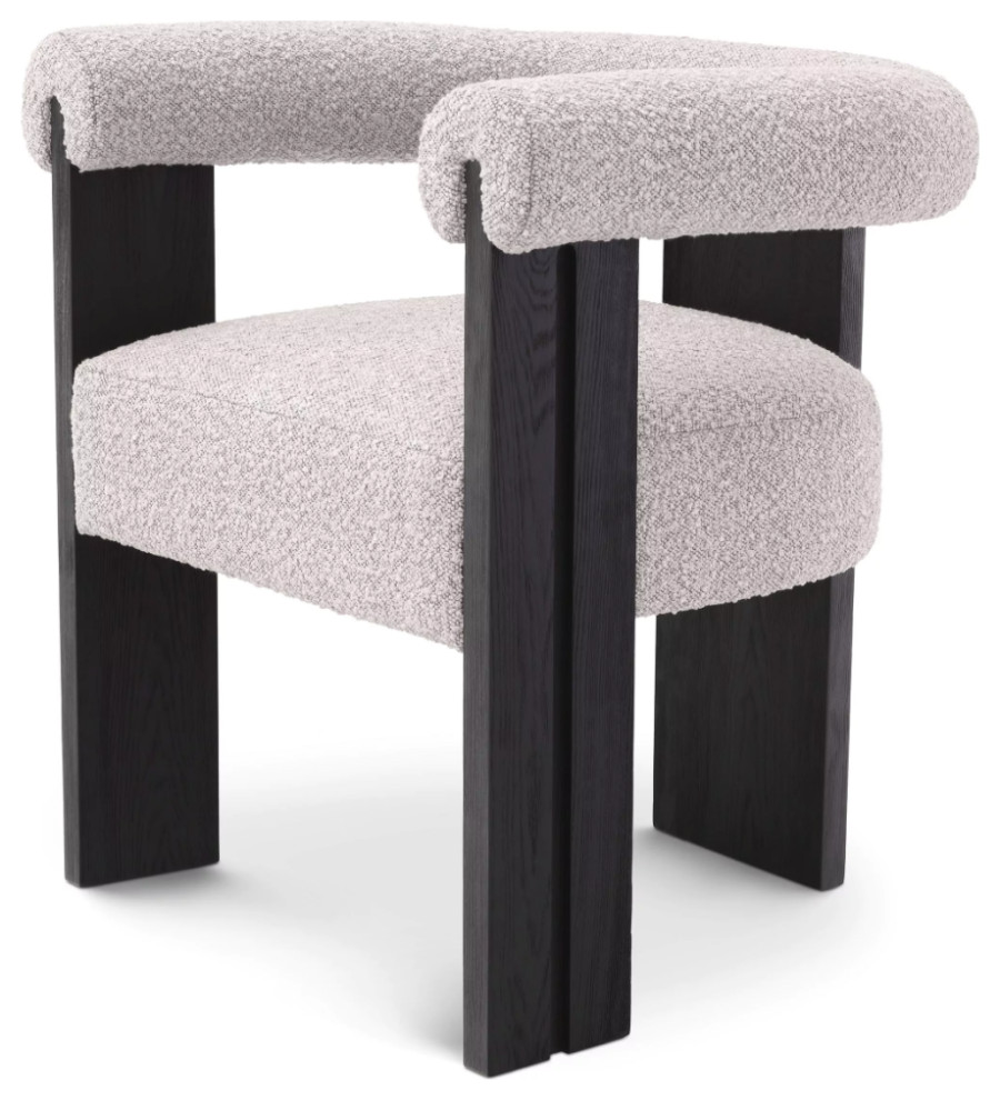 Bouclé Modern Dining Chair  Eichholtz Percy   Transitional   Dining Chairs   by Oroa   Distinctive Furniture  Houzz
