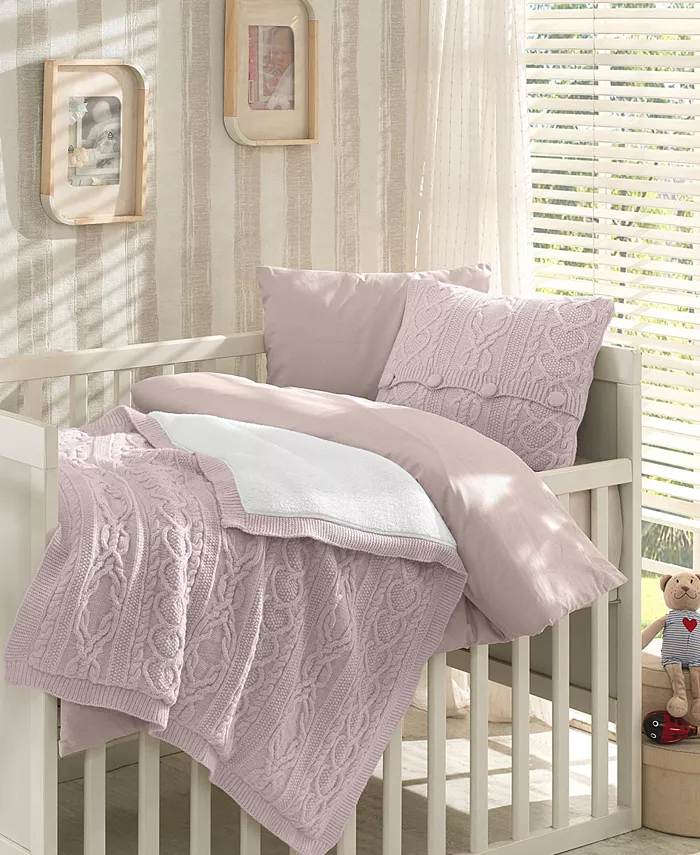 Nipperland Boutique Premium 6 Piece Wool Blended Crib Bedding Set