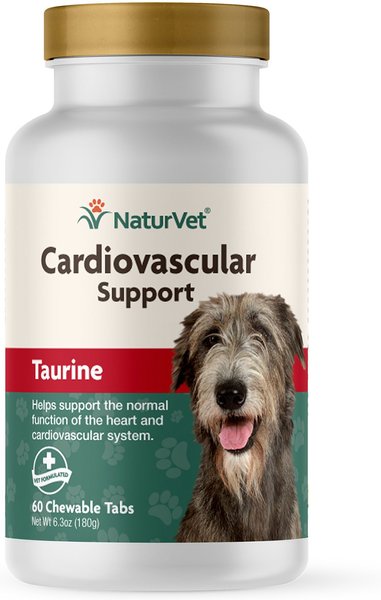 NaturVet Cardiovascular Support Tablets Heart Supplement for Dogs