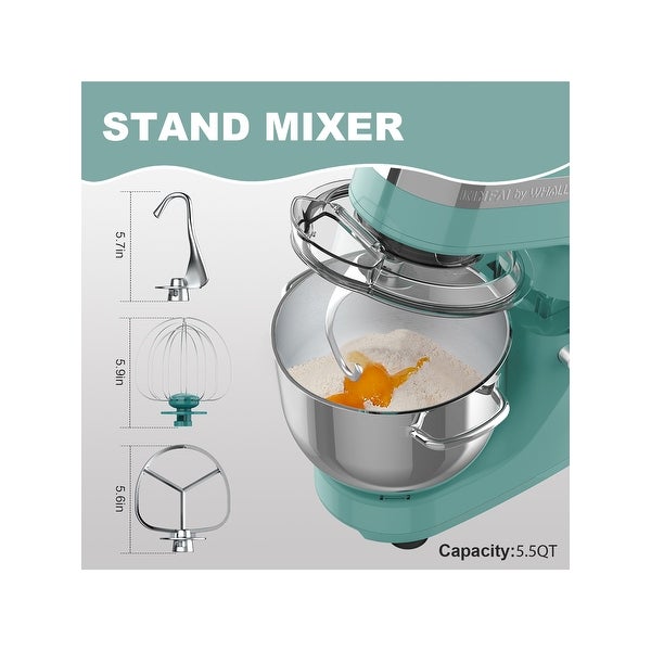 Whall Kinfai Electric Kitchen Stand Mixer Machine with Bowl