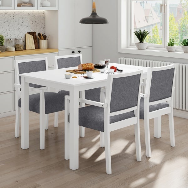 Wood 5-Piece Dining Table Set