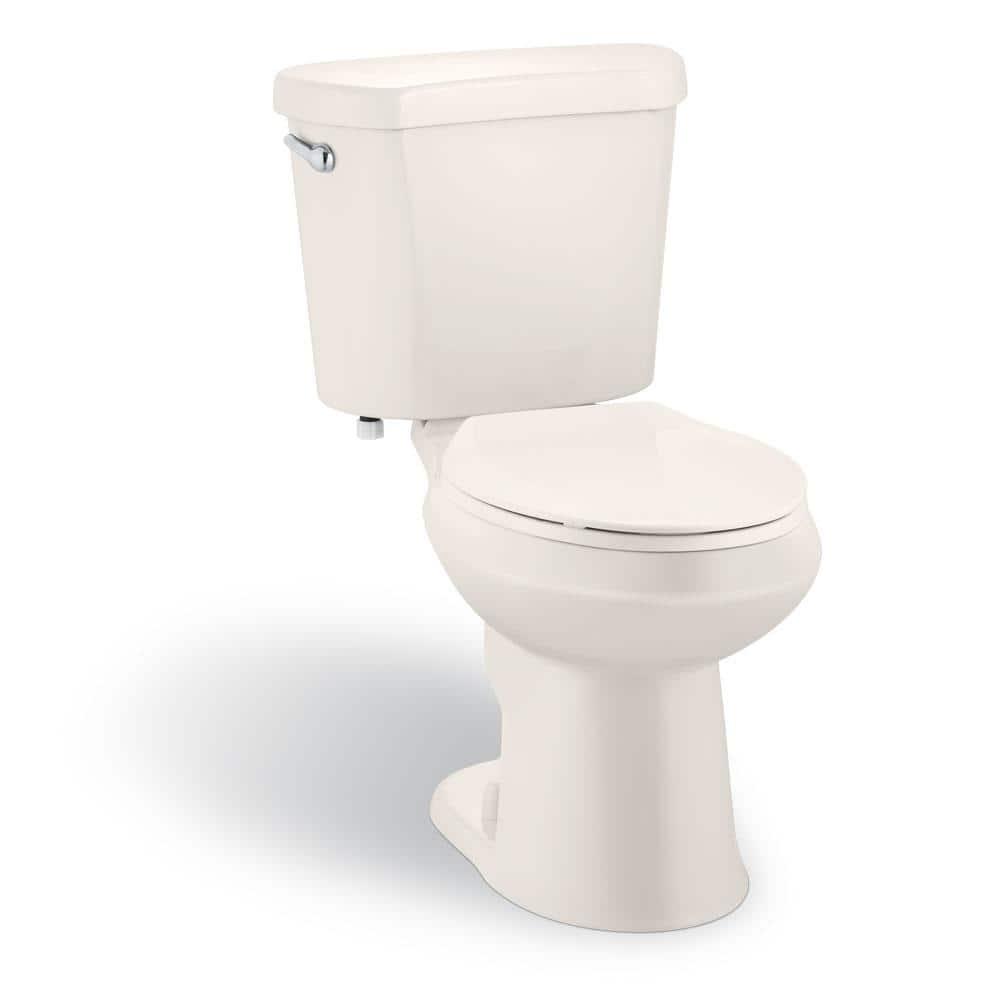 Glacier Bay 2piece 128 GPF High Efficiency Single Flush Elongated Toilet in Biscuit