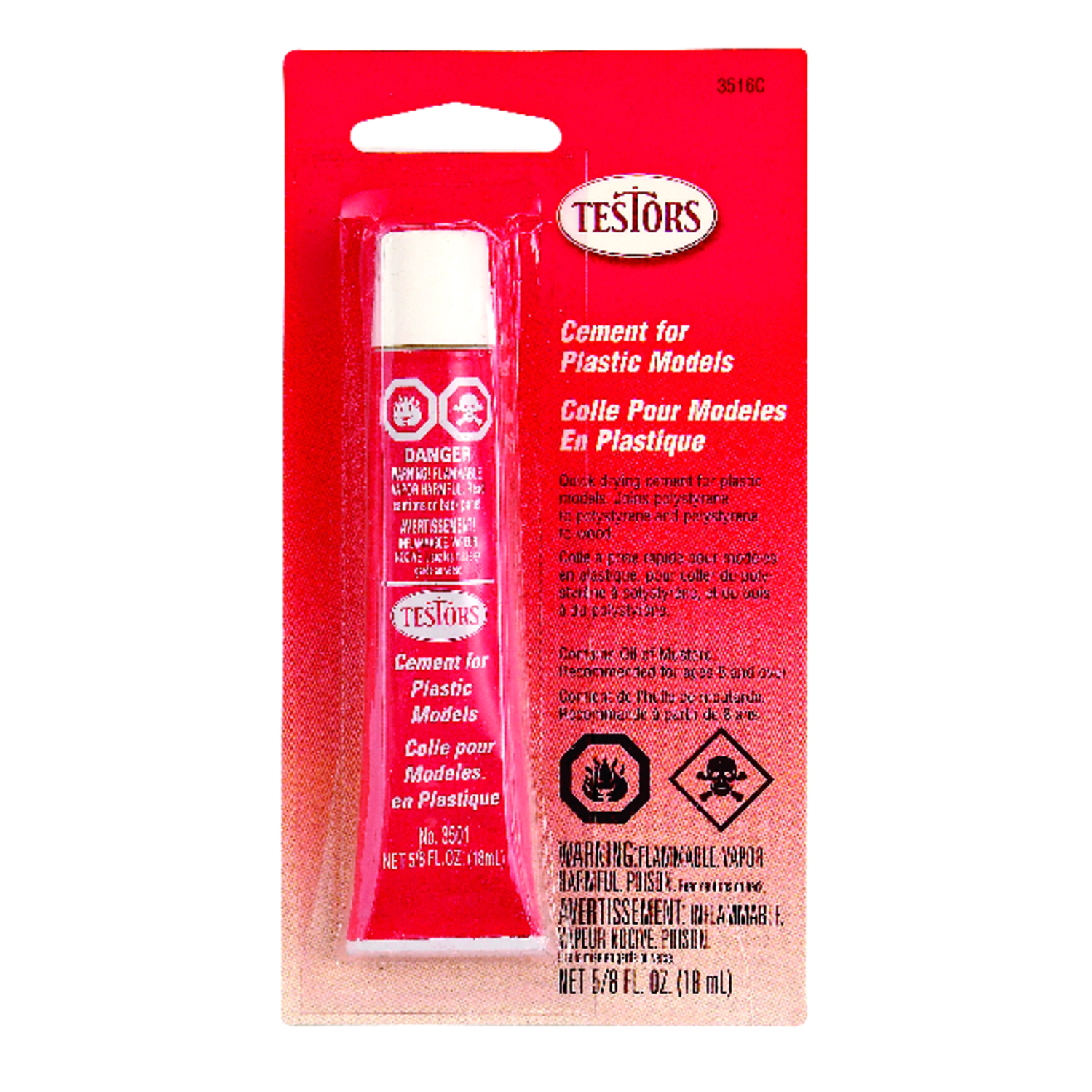 Testors High Strength Plastic Plastic Adhesive 5/8 oz