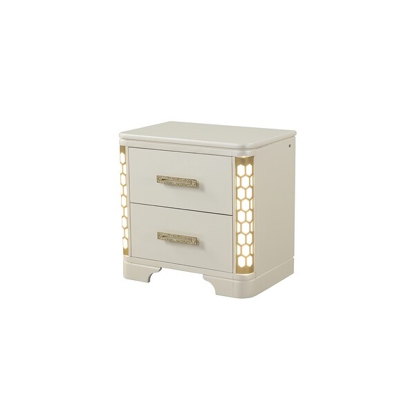 Jasmine Queen 4 Pc with LED in Beige - - 37986060