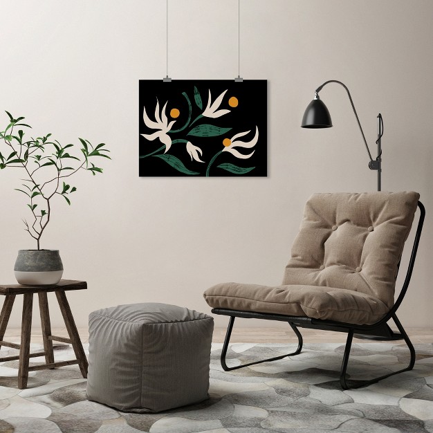 Americanflat Abstract Mid Century Wall Art Room Decor Abstract Flower By Arty Guava