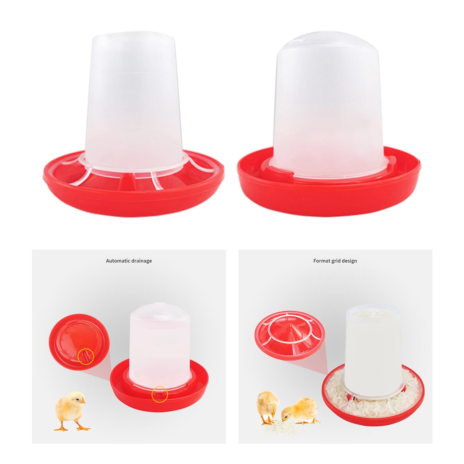 Chicken Feeder Animal Stable Duck Automatic Blanking Bucket Dispenser Feeding and Drinking