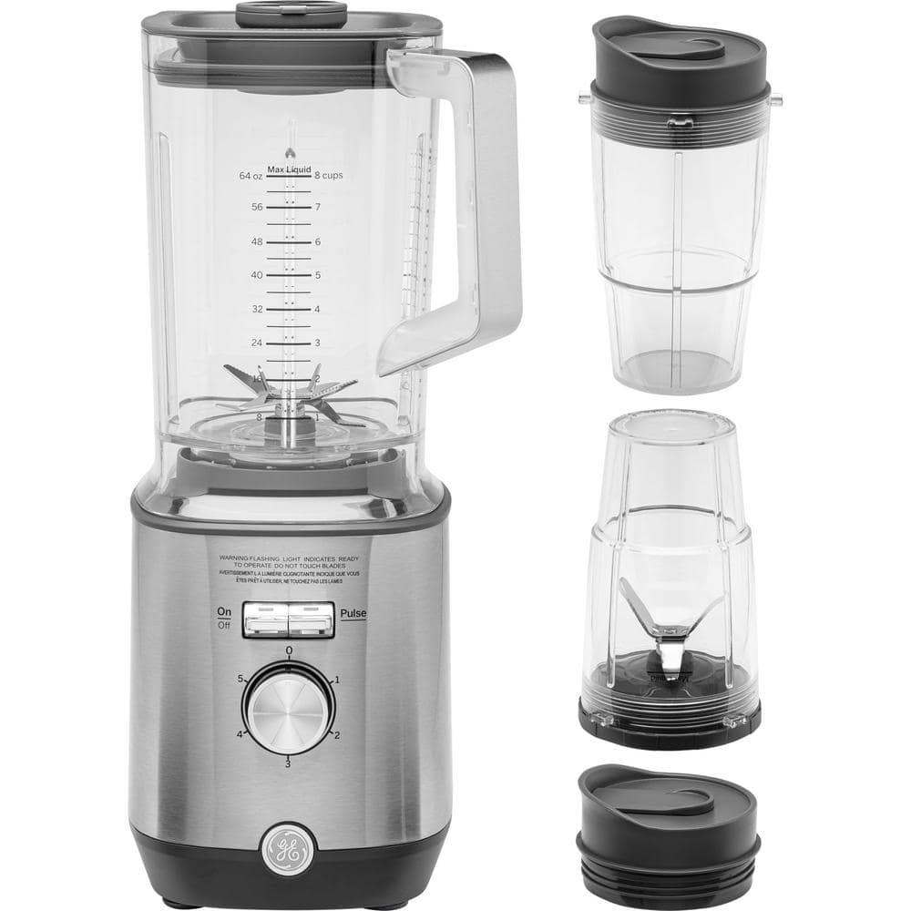 GE 64oz 5Speed Stainless Steel Blender with Personal Blender Cups