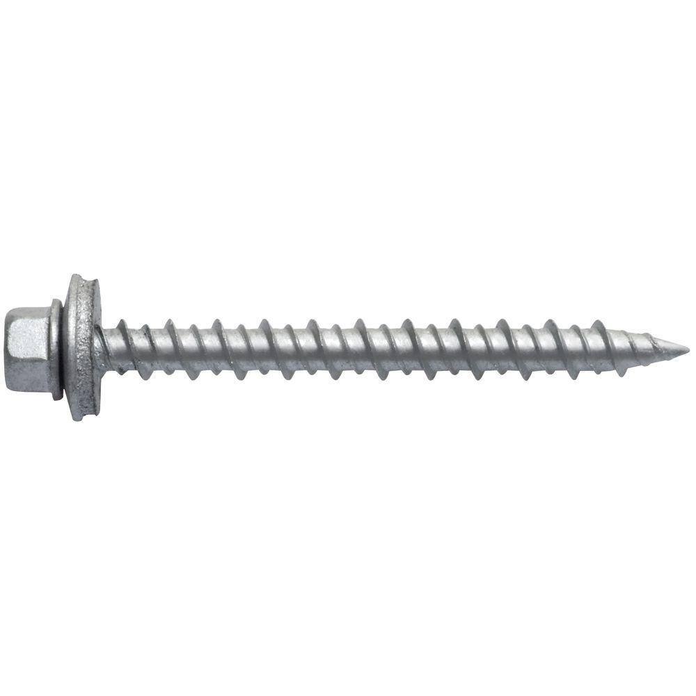 Woodtite 2 in. Hex-Head Wood Screw with EPDM washer (50-Pack) 92523