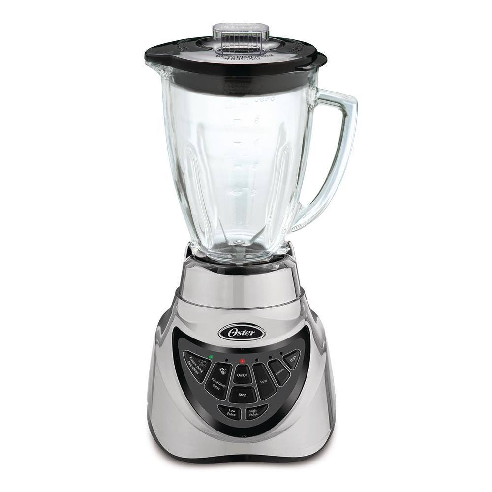 Oster Pro 500 48 oz. 7-Speed Chrome Blender with Glass Jar 985114165M