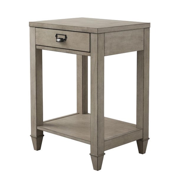 American Solid Wood Square Side Table with Drawer