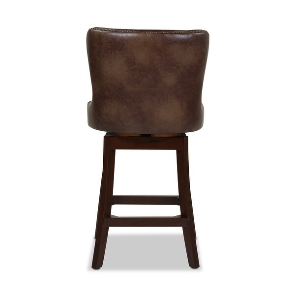 Holmes Tufted High-Back 360 Swivel Counter-Height Barstool