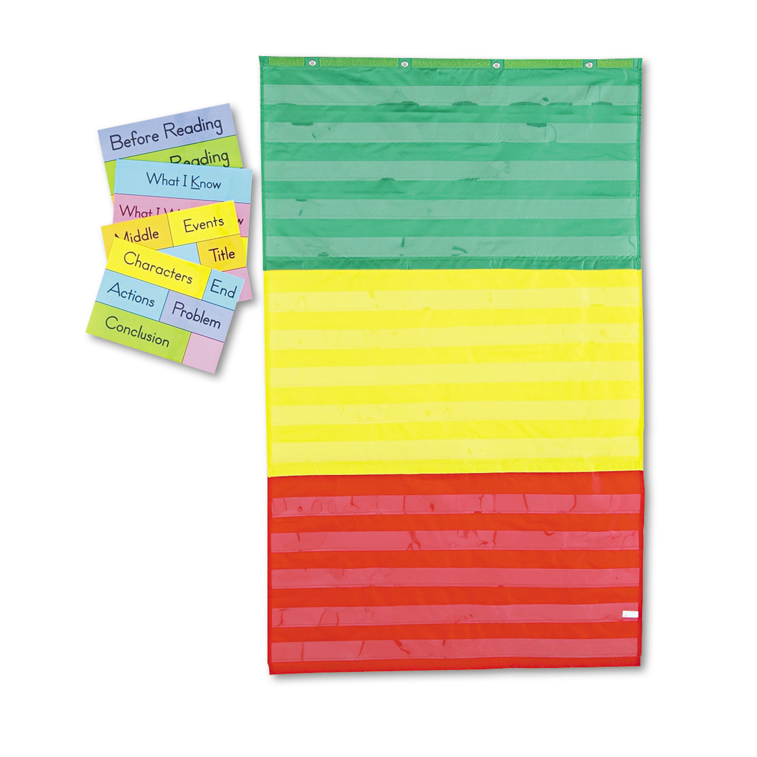 Adjustable Tri-Section Pocket Chart by Carson-osa Education CDPCD5642