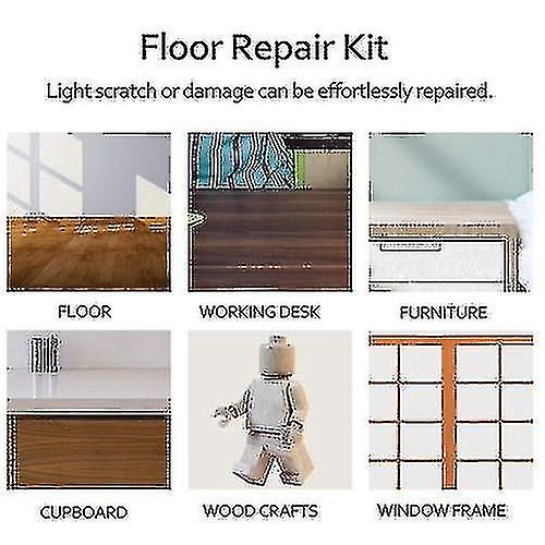 Laminate Repairing Kit Wax System Floor Worktop Sturdy Casing Chips Scratches Mending Tool Set