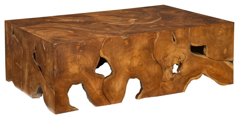 Teak Slice Coffee Table   Rustic   Coffee Tables   by Phillips Collection  Houzz