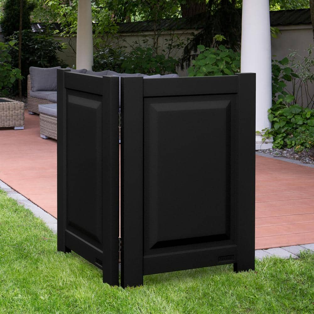 Mayne Nantucket 48 in. Black Polyethylene Privacy Panel 4850-B