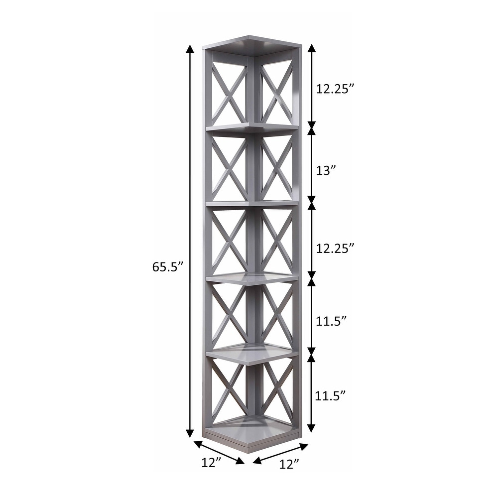 Convenience Concepts Oxford 5 Tier Corner Bookcase