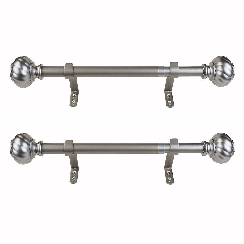 Decopolitan Twist Knob Adjustable 1 Curtain Rod Set