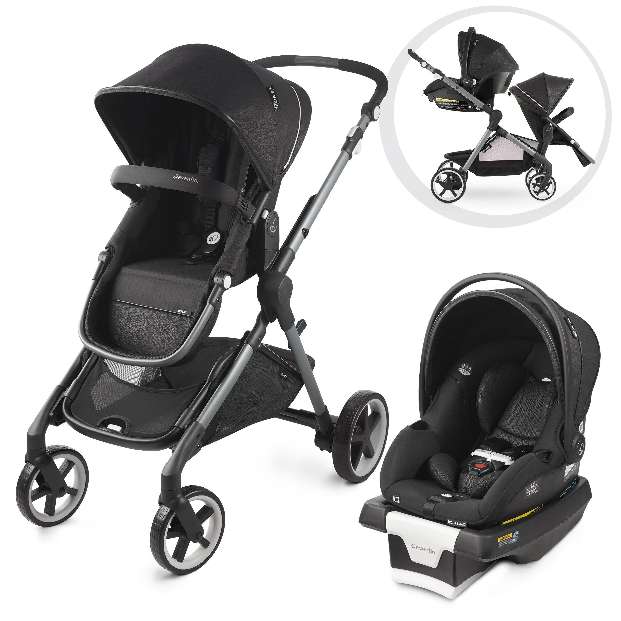 Pivot Xpand Travel System with SecureMax Infant Car Seat incl SensorSafe