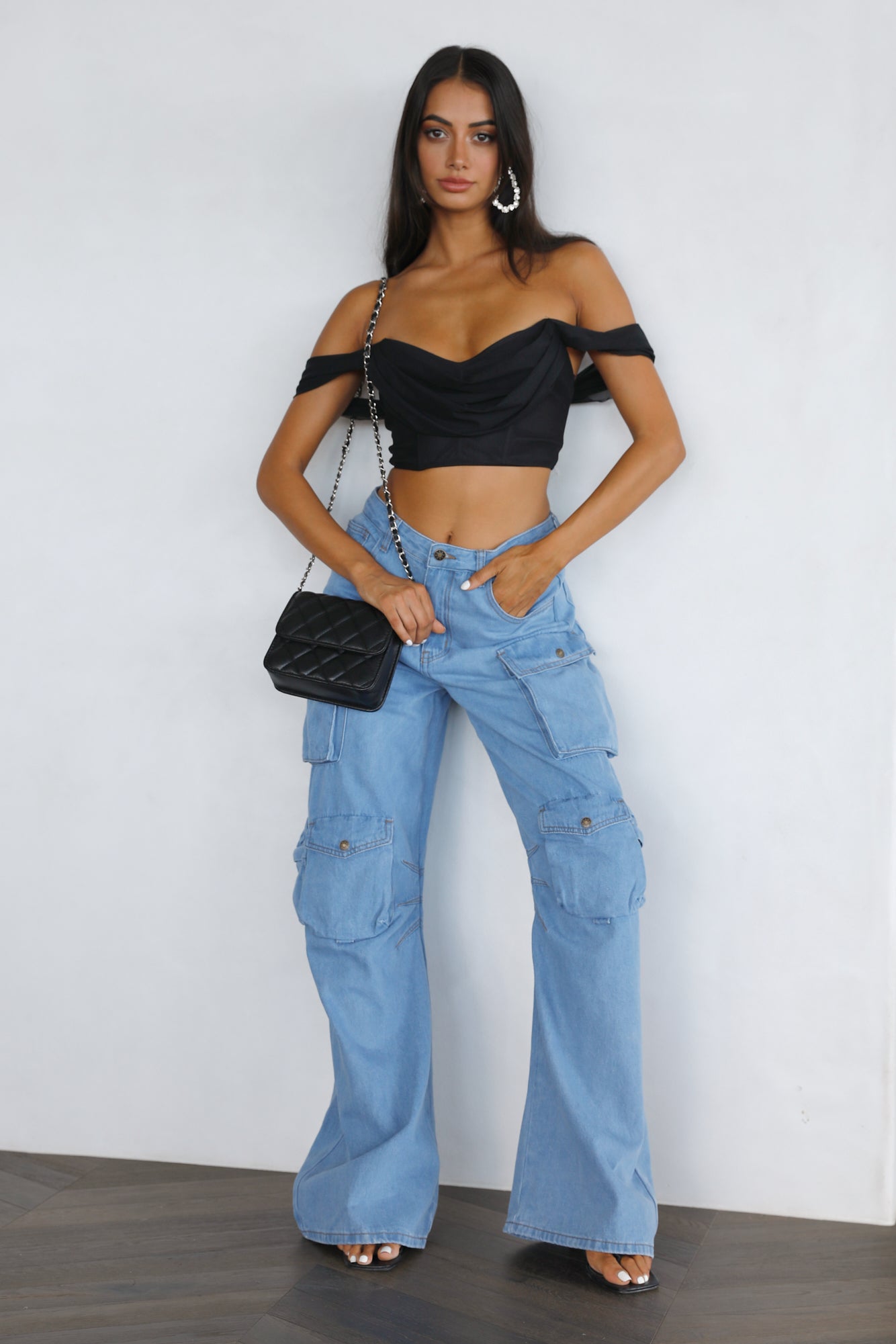 LIONESS High Rise Belle Jean Blue Denim