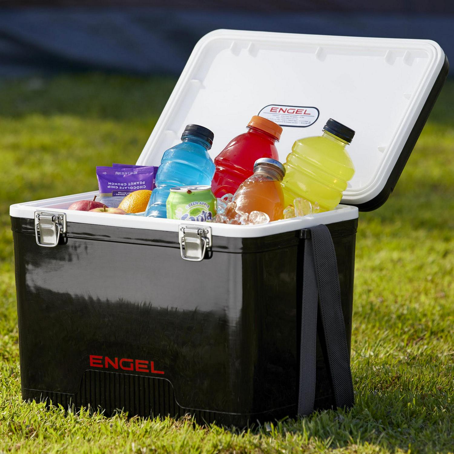 Engel 13 qt Hard Sided Ice Chest Cooler Black and White  Crowdfused