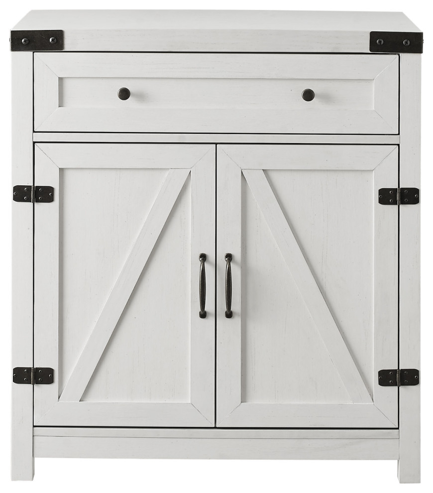 30 quotFarmhouse Barn Door Accent Cabinet   Farmhouse   Accent Chests And Cabinets   by Walker Edison  Houzz