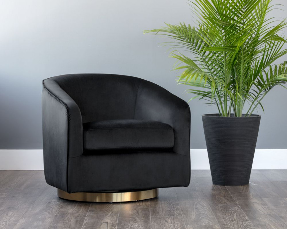 Hazel Swivel Lounge Chair   Contemporary   Armchairs And Accent Chairs   by Sunpan Modern Home  Houzz