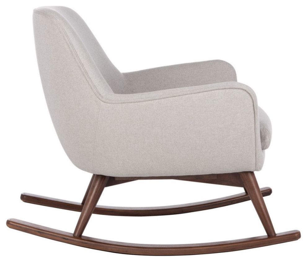 Grazia Mid Century Rocking Chair Light Gray   Midcentury   Rocking Chairs   by V.S.D Furniture  Houzz