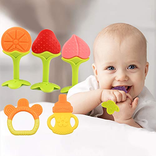 Sperric Baby Teething Toys Teethers for Baby Newborn Infants (6-Pack) Freezer Safe BPA Free