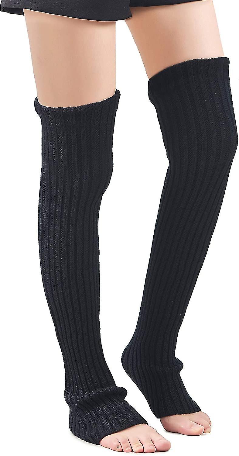 Women's Winter Over Knee High Footless Socks Knit Leg Warmers