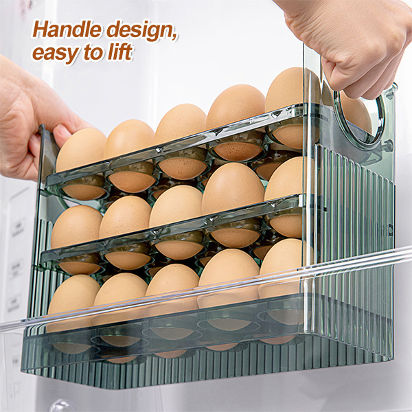 3-Layer Flip Fridge Egg Tray Container