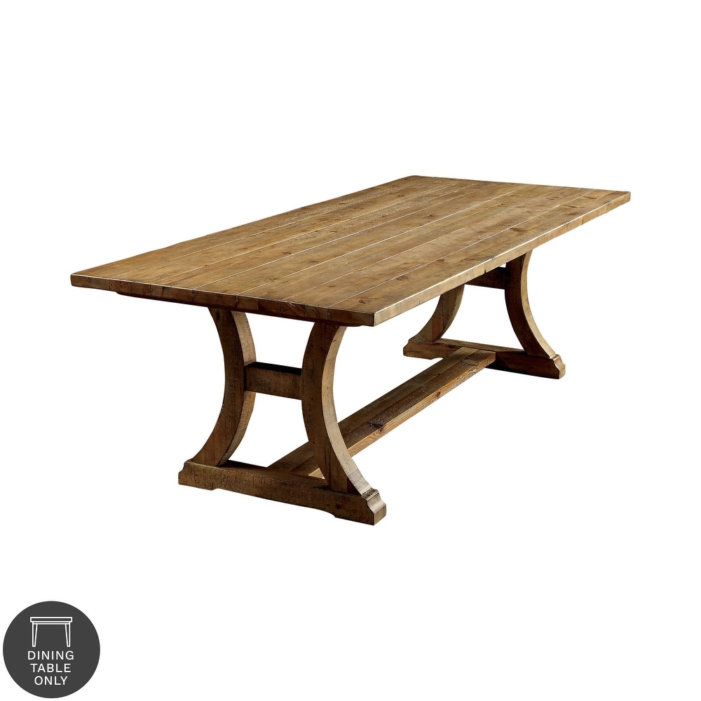 Furniture of America Sail Rustic Pine Solid Wood Dining Table