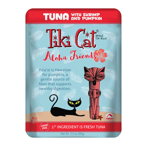 Tiki Cat Aloha Friends Tuna with Shrimp Cat Food Pouches 3oz