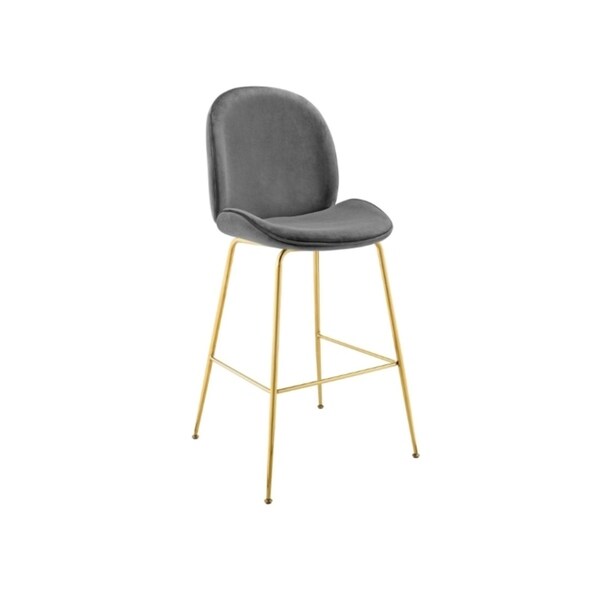 Beatlle style Velvet Counter Stool - N/A