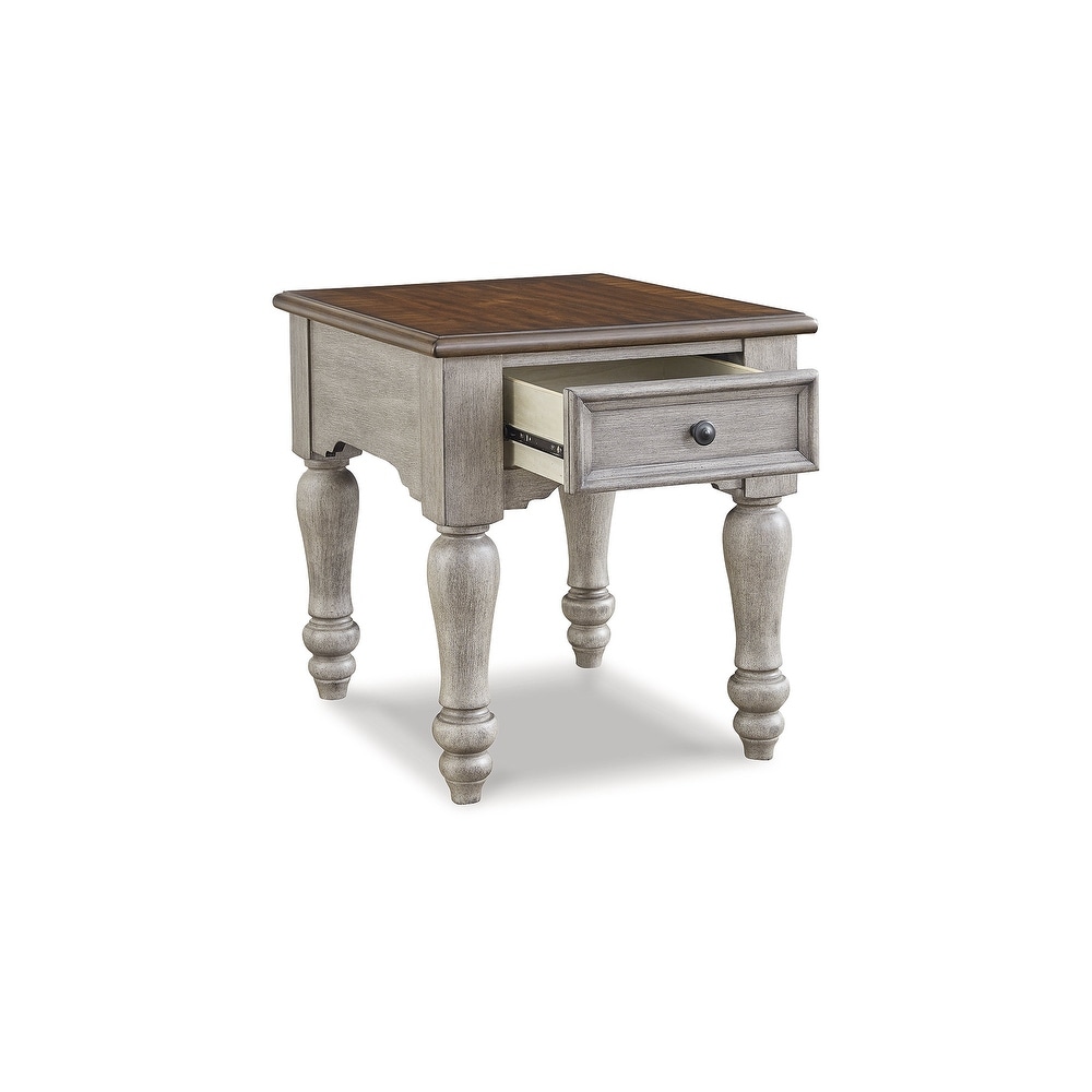 Signature Design by Ashley Lodenbay Gray/Brown Rectangular End Table   23\