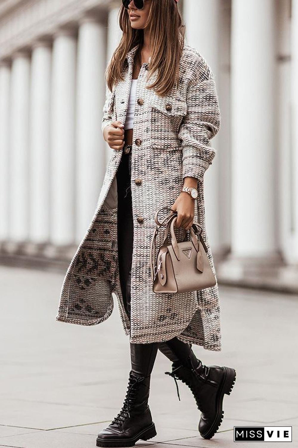 Cozy Up In Carolina Printed Coat