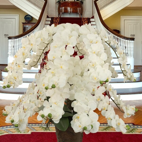 Phalaenopsis Orchid 48 Inch with 16 Real Touch Silk Blooms