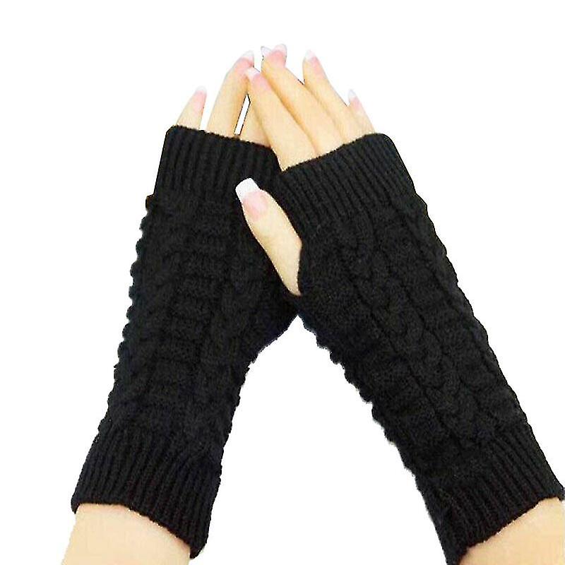 Women Knitted Fingerless Gloves