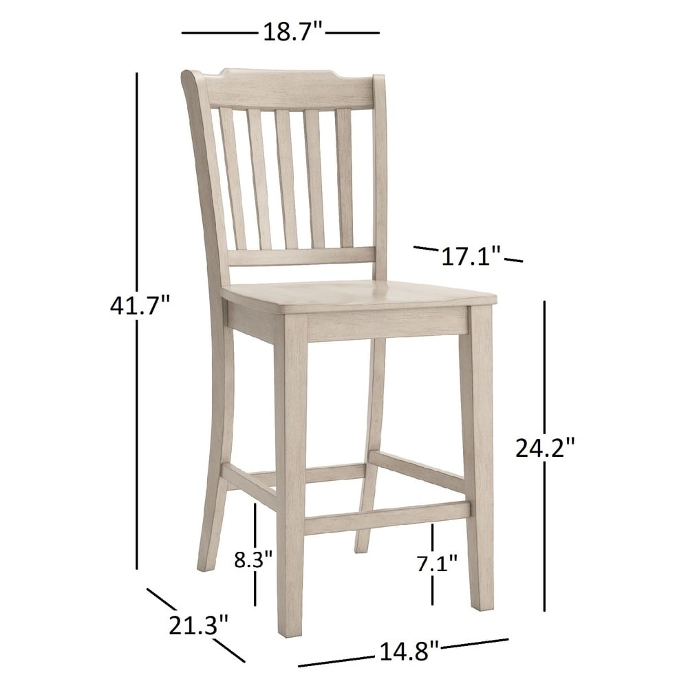 Elena Extendable Counter Height Dining Set with Slat Back Chairs by iNSPIRE Q Classic