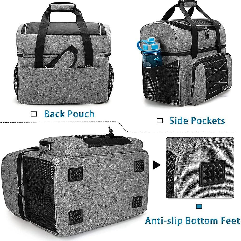 Bowling Bag and Padded Divider for Double Ball Pair of Bowling Shoes