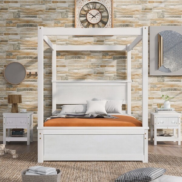 3 Piece Wood Bedroom Sets with Two Nightstands - - 36067824