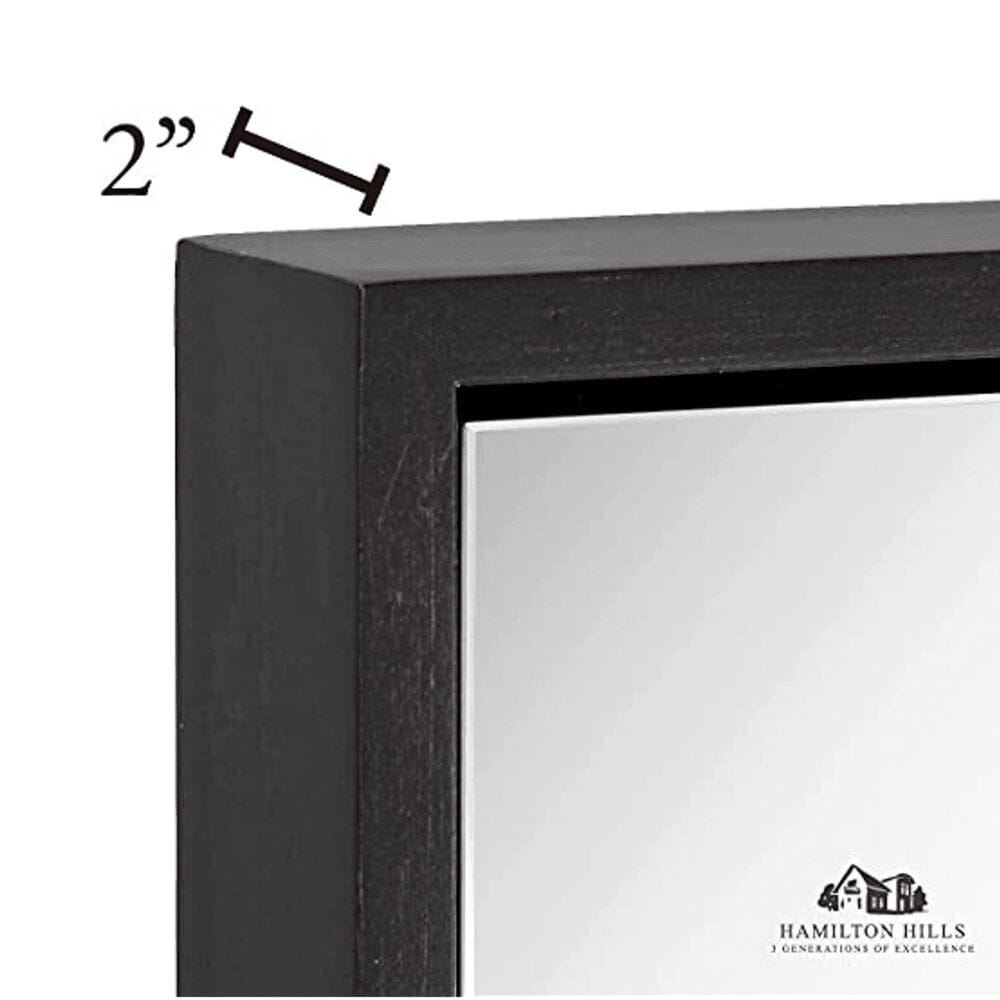 Clean Large Modern Wenge Frame Wall Mirror 18