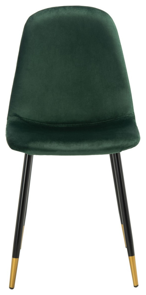 Vonda Dining Chair set of 2 Green / Black   Midcentury   Dining Chairs   by Peachtree Fine Furniture  Houzz