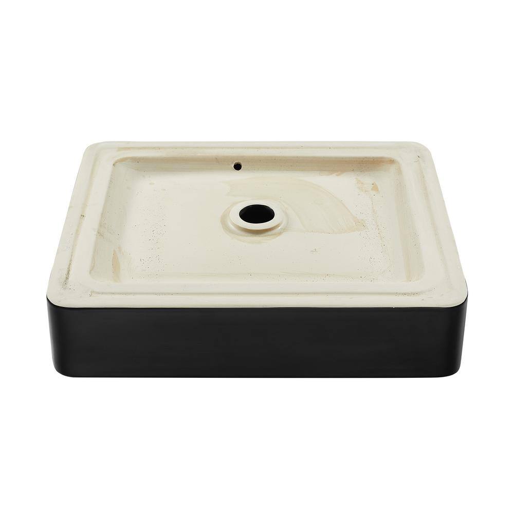 Swiss Madison Concorde Matte Black Ceramic Rectangle Vessel Sink SM-VS242MB