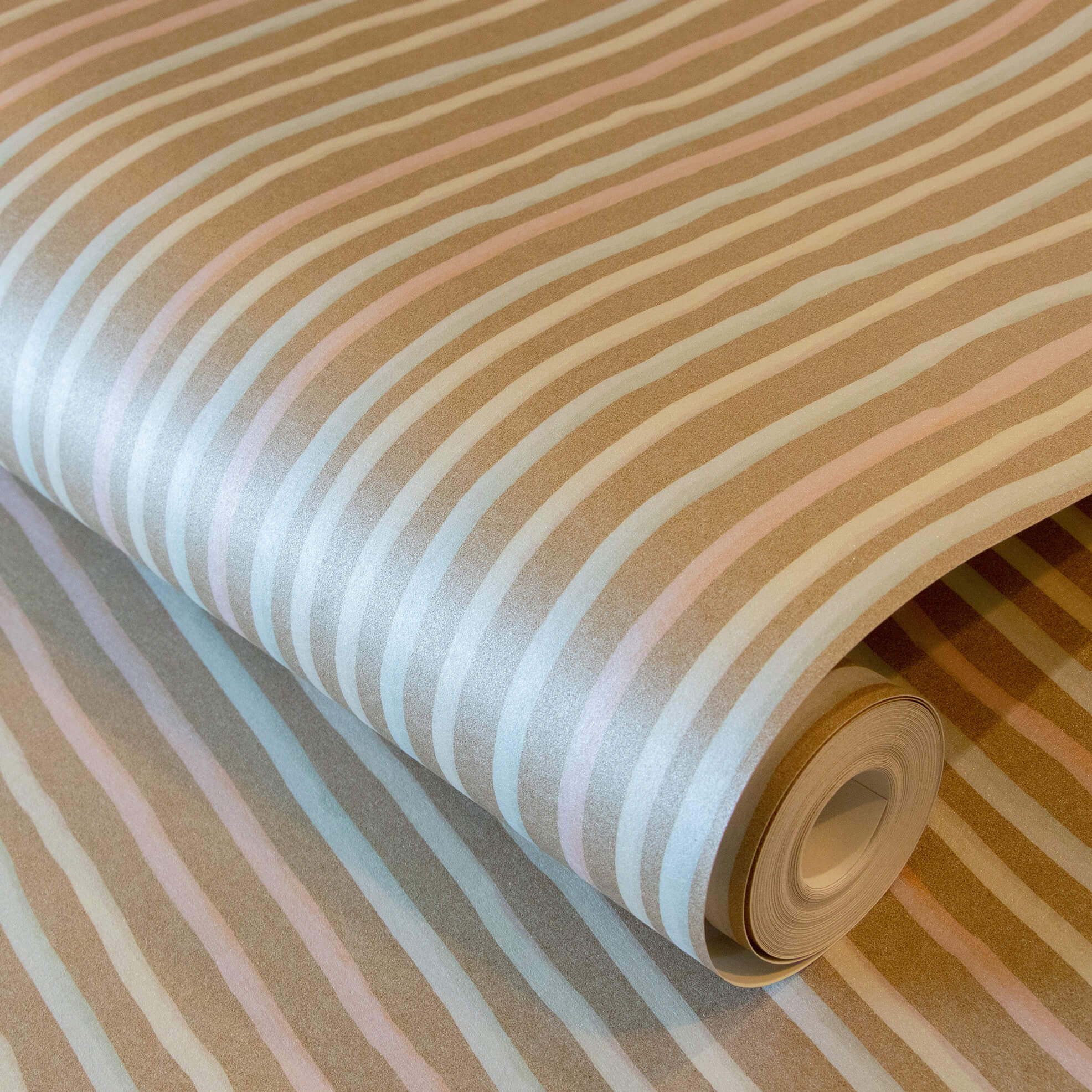 Stripes Bronze Wallpaper from the Great Kids Collection